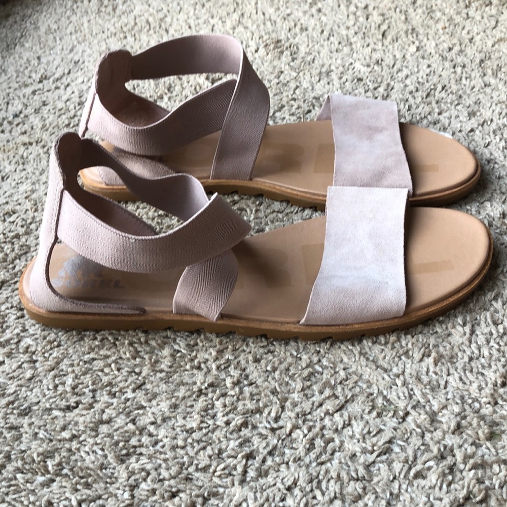 Women's Sorel Ella Sandals in Tan size 11